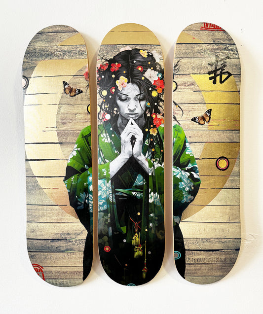 The Wave That Breaks Below’ Skatedeck Trio
